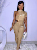 Dopegirl Cutout Ribbed Jumpsuit