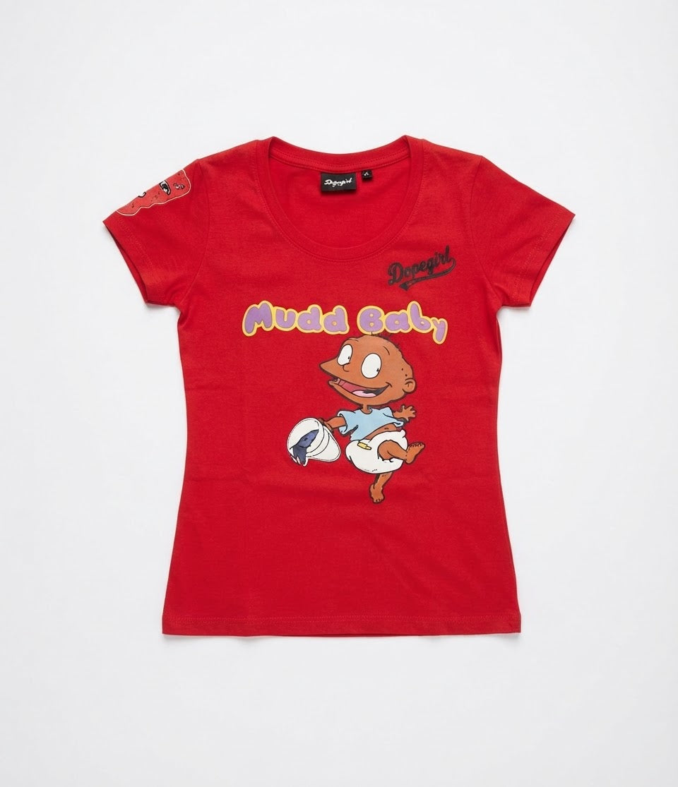 Dopegirl "Mudd Baby" Fitted Graphic Tee